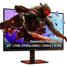 Samsung 24" 120 Hz 5 Ms Full Hd IPS 120 Hz Essential 1920 x 1080 LCD Monitör Siyah
