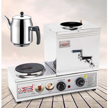 Kısmet Mzn 15 Lik Tek Demlikli Elektrikli Pleytli 10 Lt Çay Kazanı + 1 Adet Demlik