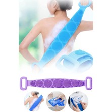 Tonkut Banyo Sırt Kesesi Çift Taraflı 70 cm Silikon Duş Lifi Masaj ve Peeling Kesesi