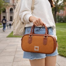 Deve Tüyü Süet Görünümlü Kısa Saplı Kadın El Çantası | Deve Tüyü MT1556