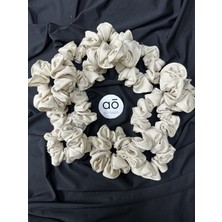 Aslı Özgün 10'lu Krem Rengi Scrunchie Saç Toka Seti (Kına, Nişan, Bride To Be Hediyelik)