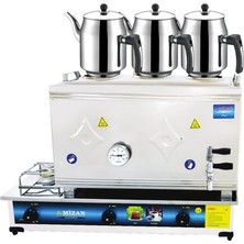 Kısmet Mzn  60 Lık Doğalgazlı 40 Litre 3 Demlikli Çay Kazanı Demlik Hediyeli
