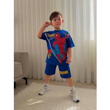 Cg Kids Örümcek Adam Erkek Çocuk Alt Üst Takım Yazlık Süper Kalite Baskı Kumaş