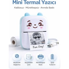 Omaze Mini Termal Yazıcı Kablosuz Telefon Bağlantılı Uygulama Kontrollü Etiket Baskı Makinesi