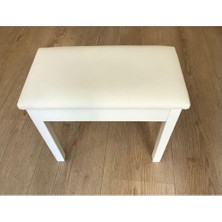 Cremonia Ptcwhl 70 cm Piyano Taburesi – Beyaz, Sandıklı