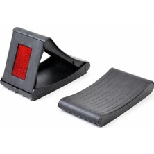 Mega Oto Market Katlanabilir Teker Takozu Kaydırmaz Araç Sabitleme Rampası Reflektörlü 1 Adet