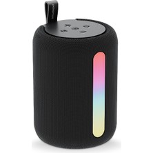 Polosmart FS110 Işıklı Taşınabilir Kablosuz Bluetooth Speaker Hoparlör 1200 Mah Siyah