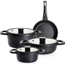 Schafer Hektor Döküm Tencere Seti 7 Parça-Siyah