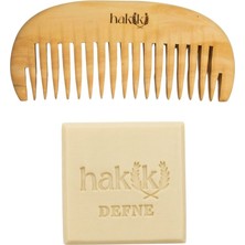 Hakiki Geniş Dişli Şimşir Tarak & Defne Sabunu Seti | Defne ve Yemeklik Zeytinyağı ile Doğal Saç ve Cilt Bakımı