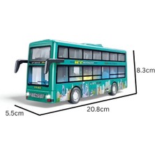 Duman Oyuncak City Explorer Işıklı Çift Katlı Oyuncak Otobüs Yeşil