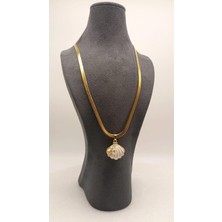 Tılsım Accesories Madalyon Gold Çelik Kolye