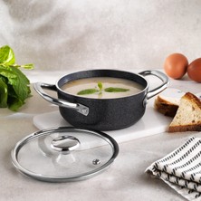 Schafer Micro Mini 14 cm Yanmaz Yapışmaz Basık Tencere-Antrasit