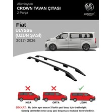 Turtle Toyota Proace Verso Uzun Şasi (L3) (Panelvan-Minibüs) 2017-2026  Crown Tavan Çıtası-Siyah (Uzun Şasi)