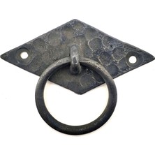 Zenvia Antika Tarz Dekoratif Pirinç Yan Baklava Kapı Kulbu - 41X82 Mm, Oksit