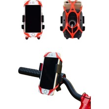 Tonkut Lastik Destekli Standlı Bisiklet Telefon Tutucu Gidon Bağlantılı 360° Döner Telefon Tutacağı