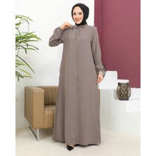 Nevayla Moda Salaş Kesim Tesettür Ferace / Vizon - F120