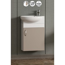 Özceden Lale 45 cm Beyaz-Selenit Mdf Seramik Lavabolu Asma Alt Banyo Dolabı