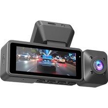 Lenyes LDR101 4K Ultra Hd Wifi Destekli Akıllı Ön ve Arka Araç Içi Kamera Siyah