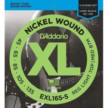 D'Addario D’addario EXL165-5 Bas Gitar Tel Seti – 5 Telli, Xl Nickel Wound, 45-105, Long Scale