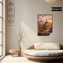 Akıllı Kağıt Türkiye Iller Tablo - Poster Çorum (Model-53)