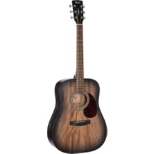 Cort EARTH60M Optb Akustik Gitar, Open Pore Trans Black Burst