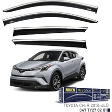 Niken Toyota Corolla Chr 2018- Kromlu Cam Rüzgarlığı 4lü