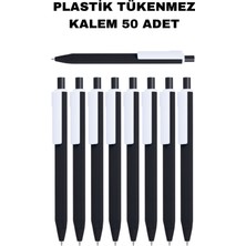 Kale Promosyon Plastik Tükenmez Kalem 50 Adet Basmalı Tükenmez Kalem Okul Iş Ofis Tükenmez Kalem