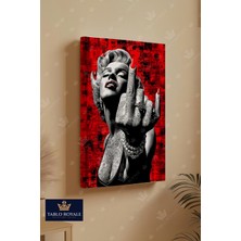 Tablo Royale El Hareketi Çeken Kadın Marilyn Monroe Kanvas Tablo - Salon Tablo - Ofis Tablo