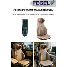 Fegel FG-C43 Taşınabilir Otomobil / Ev için Masaj Koltuğu – Boyun, Sırt, Bel ve Kalça Masajı,ısıtma,titreşim