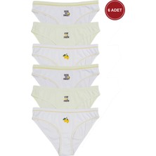 Koza İç Giyim Kadın 6'lı Pamuklu Likralı Dikiş Detaylı Baskılı Rahat Kalıp Külot