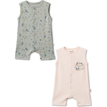 BabyCosy Organic Wear Bebek Şort Kollu Tulum, %100 Organik Pamuk, Bebek ve Yenidoğan Serisi - CSY8211