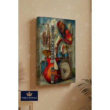 Tablo Royale Müzik Enstrumanları Soyut Kanvas Tablo - Salon Tablo - Ofis Tablo