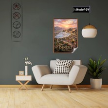 Akıllı Kağıt Türkiye Iller Tablo - Poster Denizli (Model-54)