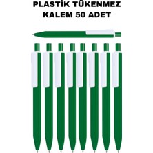 Kale Promosyon Plastik Tükenmez Kalem 50 Adet Basmalı Tükenmez Kalem Okul Iş Ofis Tükenmez Kalem