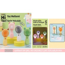 baytoptan Taşınabilir Şarjlı El Fanı 2 Kademeli Beyaz Işıklı