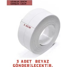 Tata Craft Pvc Sızdırmazlık Bandı 3 Adet Yapışkanlı Banyo Mutfak Tuvalet Kenar 3mtx3,8cmp