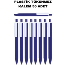 Kale Promosyon Plastik Tükenmez Kalem 50 Adet Basmalı Tükenmez Kalem Okul Iş Ofis Tükenmez Kalem