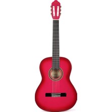 Valencia VC104TPKS Klasik Gitar 4/4 Pembe Sunburst Sap Çelikli