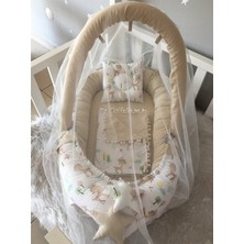 Jaju Baby Sevimli Ceylan Cibinlik ve Oyuncak Askılı Lüx Tasarım Babynest Set
