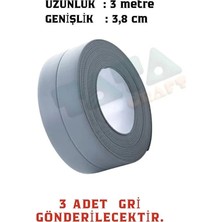 Tata Craft Pvc Sızdırmazlık Bandı 3 Adet Yapışkanlı Banyo Mutfak Tuvalet Kenar 3mtx3,8cmp