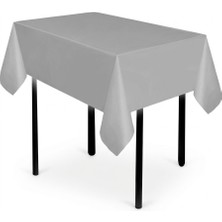 Çavuş E-Ticaret Masa Örtüsü Kullan At Düz Yerli 137X183 cm Gümüş ve Beyaz