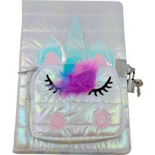 Elit Cüzdanlı Unicornlu Kilitli Hatıra Defteri