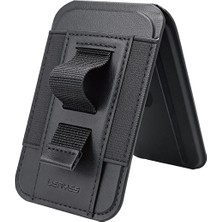 Lenyes LMW104 Parmak Lastikli Magnetik Standlı Kartlık Siyah