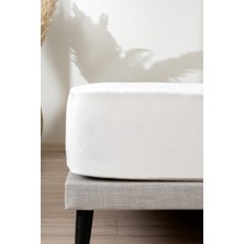 Koza Home Ekru Çift Kişilik Penye Fitted Lastikli Çarşaf 2528