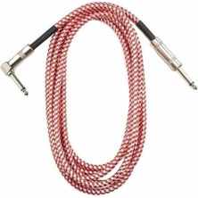 Valencia DRCA2RD Gitar Kablo Gürültüsüz (Noisless) 3m Kırmızı