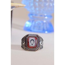 INNUENDO JEWELRY 925 Ayar Gümüş Diktörgen Ay Yıldız Yüzük