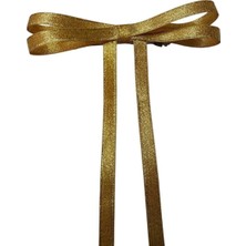 Minval Simli Saten Kurdele Sallantılı 8 cm Otomatik Metal Klipsli Toka