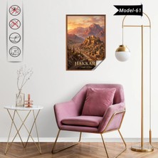 Akıllı Kağıt Türkiye Iller Tablo - Poster Hakkari (Model-61)