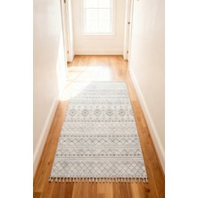 Hahay Vıntage Beyaz Kaliteli Yıkanabilir Kilim