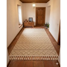 Hahay Vıntage Bej Kaliteli Yıkanabilir Kilim